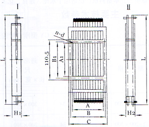 BZ-Ⅰ(單層)、BZ-Ⅱ(雙層)棒條閥門外形型號圖