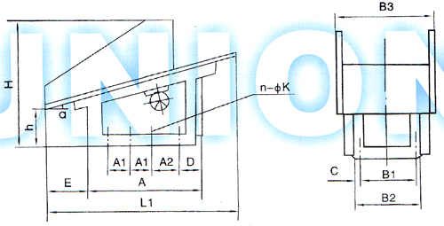 FZC型振動放礦機(jī)安裝尺寸圖